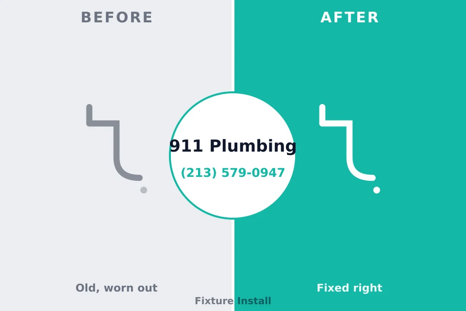 Before and after: plumbing repair Olean, NY